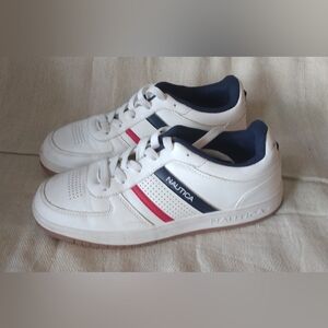 Nautica White and Navy Sneakers